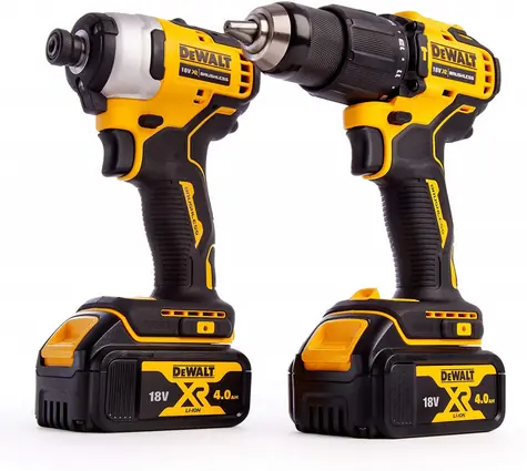 DeWalt DCK2062M2T / Sada Aku nářadí příklepová vrtačka & rázový utahovák / 18 V / 2x 4Ah / kufr