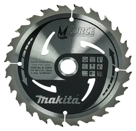 Makita B-32007 / pilový kotouč na dřevo / průměr 165 x 20mm / počet zubů 24