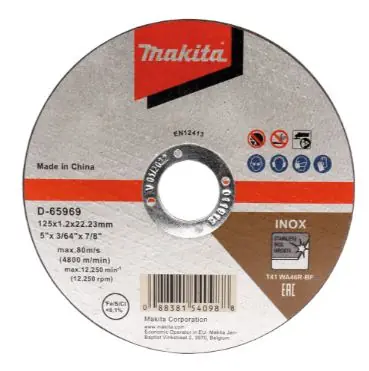 Makita D-65969 Řezný kotouč na nerez 125x1.0x22.23mm
