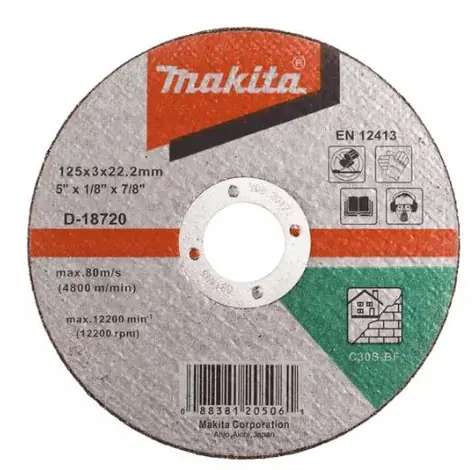 Makita D-18720 Řezný kotouč na kámen 125 x 2.5 mm x 22.23 mm