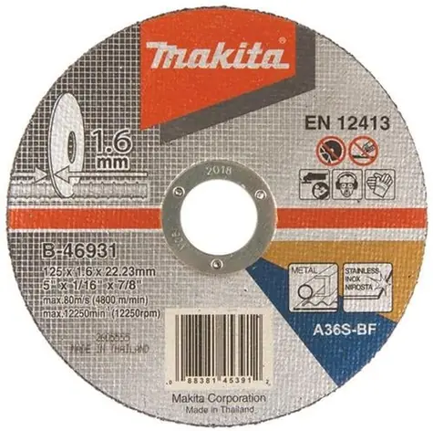 Makita B-46931 Řezný kotouč na ocel 125 x 1.6 x 22.23 mm