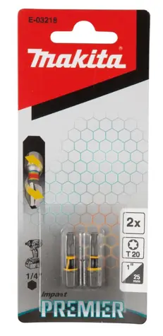 Makita E-03218 Impact Premier Sada bitů T20x 25 mm 2 ks