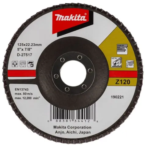 Makita D-27517 / brusný lamelový kotouč 125 mm Z120