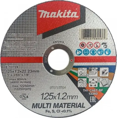 Makita E-10724 Řezný kotouč na nerez 125x1.2x22.23mm