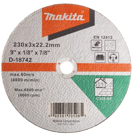 Makita D-18742 Řezný kotouč na kámen 230 x 3.0 mm x 22.23 mm