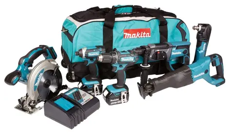Makita DLX6038T / Sada aku nářadí: DDF482 & DTD152 & DJR186 & DSS610 & DTM51& DHR202 / 18V / Li-ion / 3x 5.0 Ah