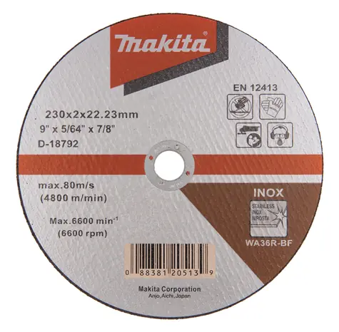 Makita D-18792 Řezný a brusný kotouč na kov 230 x 2 x 22.23 mm