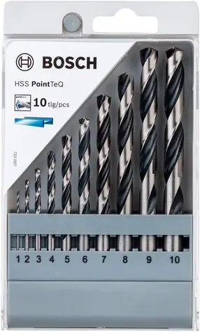 BOSCH HSS PointTeQ 2608577348 / Sada spirálových vrtáků / 10 ks
