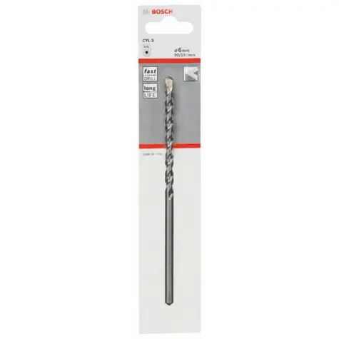 BOSCH 2608597679 CYL-3 / Vrták do betonu / Rozměry 6.0 x 90/150 mm / 1 ks