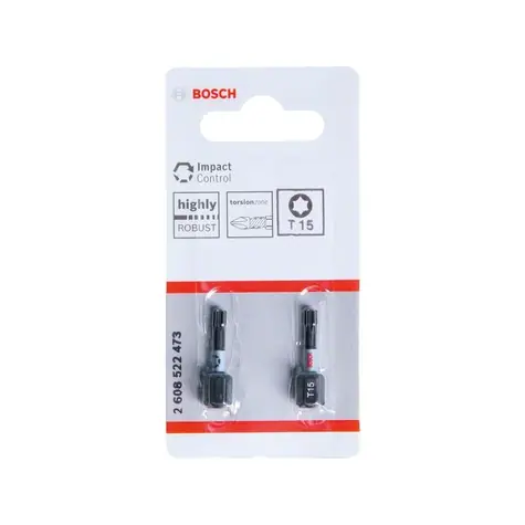 BOSCH 2608522473 / Sada šroubovacích bitů Impact Control (2 ks) / T15 25 mm