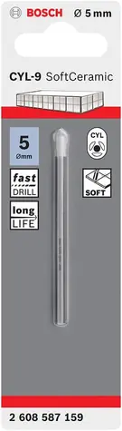 BOSCH 2608587159 / Vrták na dlaždice CYL-9 / Rozměry 5.0 x 70 mm