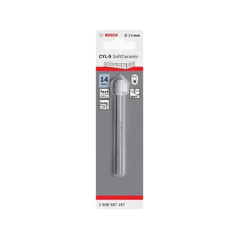 BOSCH 2608587167 / Vrták na dlaždice CYL-9 / Rozměry 14 x 90 mm