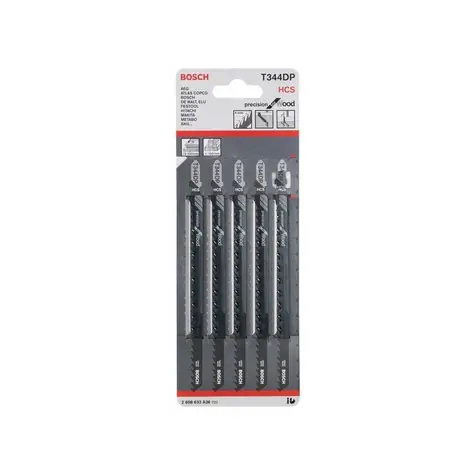 BOSCH 2608633A36 / Pilový plátek do kmitací pily T344 DP / HCS / délka: 126 mm / Rozteč zubů: 4.0 mm / 5ks