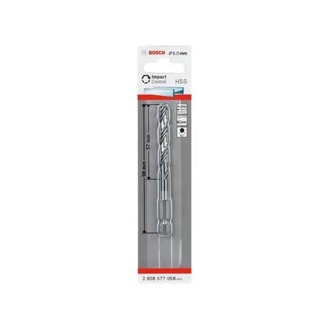 BOSCH HSS Impact 2608577058 / Spirálový vrták / 6.0 x 57 mm / 1 ks