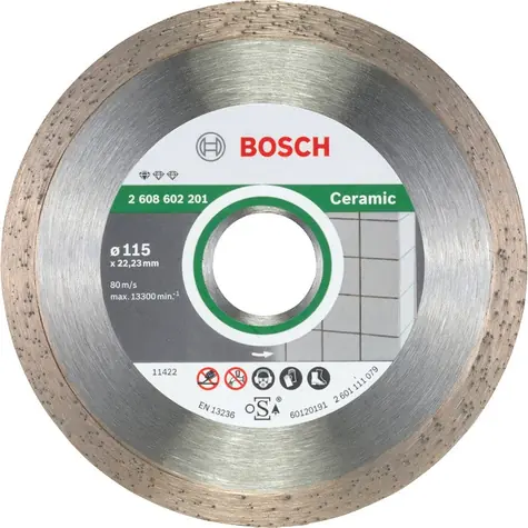 BOSCH 2608602201 / Řezací kotouč na keramiku / Průměr 115 x 22.23 mm / Šířka řezu 1.6 mm
