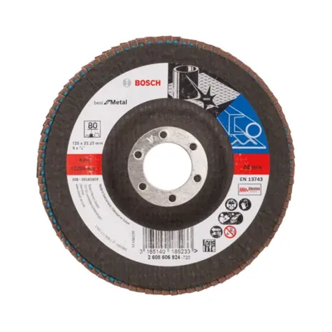 BOSCH X571 Best for Metal 2608606924 / Lamelový brusný kotouč / Zrnitost 80 / 125x22.23mm