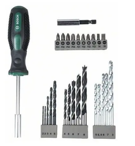 BOSCH 2607017201 / Sada vrtáků a bitů / 27 ks