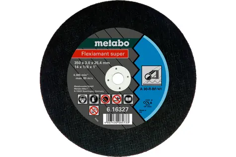 Metabo Flexiamant super / Řezný kotouč na ocel / Průměr 350 x 25.4 mm / Šířka řezu 3 mm