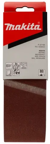Makita P-37194 Brusný pás 76 x 533mm K80 / 5ks