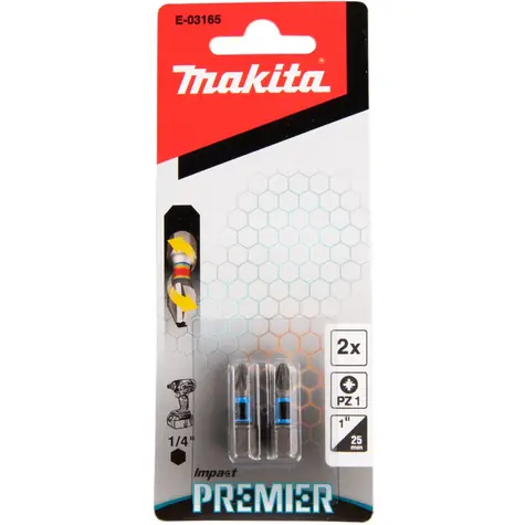Makita E-03165 Impact Premier (C-form) Sada torzních bitů PZ1-25mm (2ks)