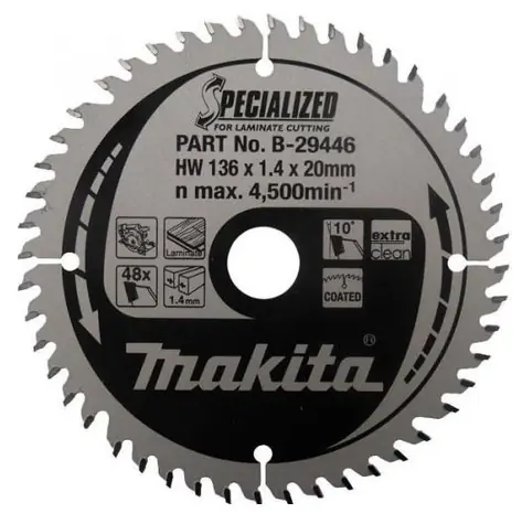 Makita B-29474 / Pilový kotouč na lamino / 216 x 30mm / 72 zubů