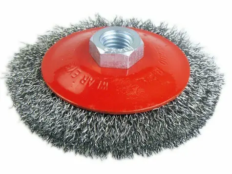 EXTOL-CRAFT Kartáč miskový | O 100mm / vlnitý drát S 0.3mm / M14x2mm 