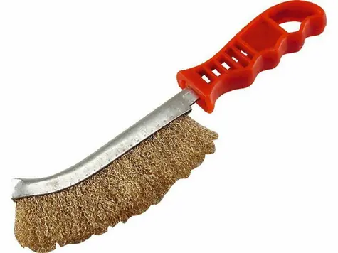 EXTOL-CRAFT Kartáč ocelový pomosaz. / plast. rukojeť / 240mm / vlnitý drát S 0.3mm / Fe/MOSAZ 