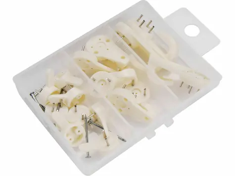EXTOL-CRAFT Háčky plastové univerzální 3 rozměry sada 16ks / 8ks-22mm / 5ks-30mm / 3ks-40mm 