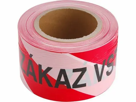 EXTOL-CRAFT Páska výstražná červeno-bílá ZÁKAZ VSTUPU | 75mm x 250m / PE 