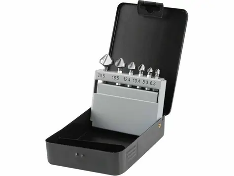 EXTOL-CRAFT Záhlubníky kuželové 90° 6ks / průměry 6.3 až 20.5mm