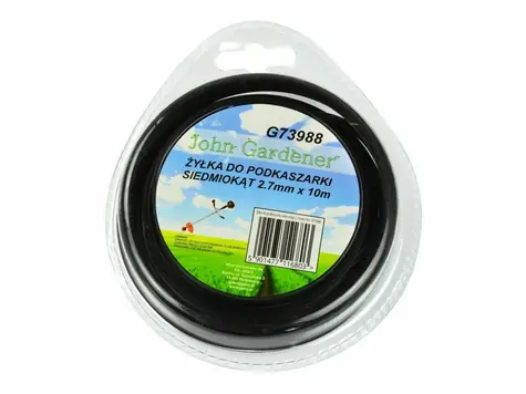 GEKO Struna do sekačky černá 2.7mm 10m / sedmihran / nylon 