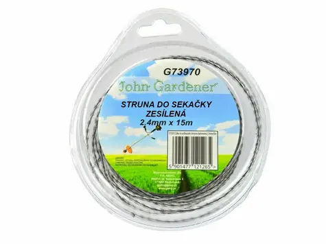 GEKO Struna do sekačky zesílená 2.4mm 15m / zvlněný profil / nylon 