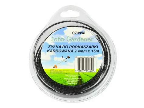 GEKO Struna do sekačky 2.4mm 15m / zvlněný profil / nylon