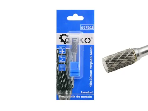 GEKO Fréza na kov válcová s hranou 10x20mm / 6mm 