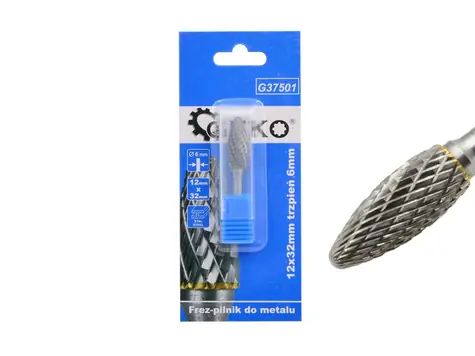 GEKO Fréza na kov válcová 12x32mm / 6mm 