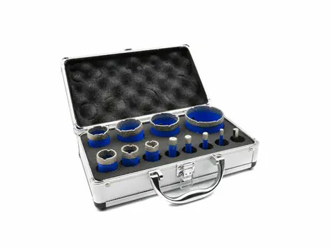 GEKO Korunkový vrták diamantový sada 12ks / 6-68mm