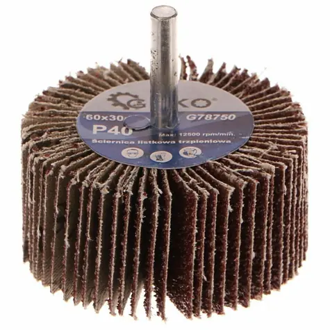 GEKO G78750 / Brusný kotouč se stopkou / 60 x 30 x 6 mm / P40