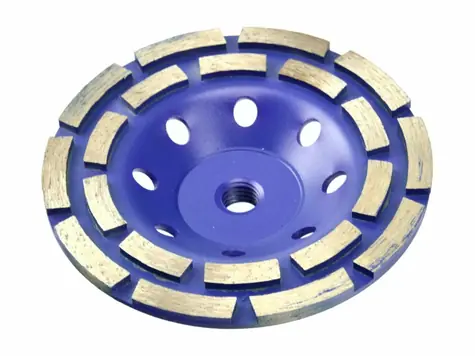 GEKO G00376 / Brusný kotouč hrnkový diamantový dvouřadý / 125 x 5 mm / M14