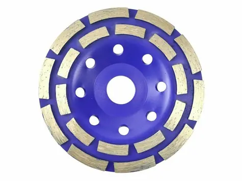 GEKO G00375 / Brusný kotouč hrnkový diamantový dvouřadý / 125 x 5 x 22.2 mm