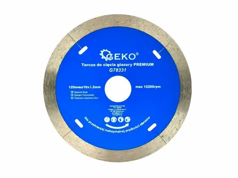 GEKO G78331 / Řezný kotouč diamantový celoobvodový / 125 x 10 x 22.2 mm