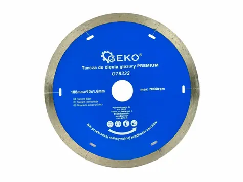 GEKO G78332 / Řezný kotouč diamantový celoobvodový / 180 x 10 x 22.2 mm