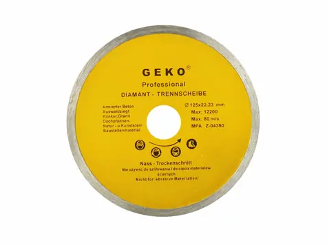 GEKO G00241 / Řezný kotouč diamantový celoobvodový / 125 x 8 x 22.2 mm