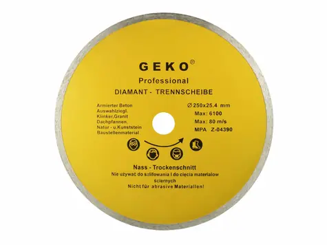 GEKO G00248 / Řezný kotouč diamantový celoobvodový / 250 x 8 x 25.4 mm