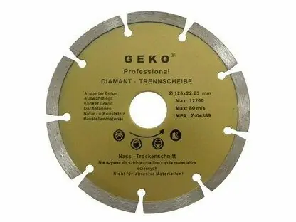 GEKO G00250 / Řezný kotouč diamantový segmentový / 115 x 8 x 22.2 mm