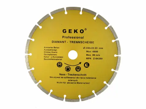 GEKO G00253 / Řezný kotouč diamantový segmentový / 230 x 8 x 22.2 mm