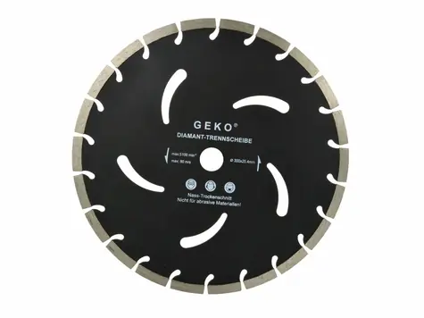 GEKO G00296 / Řezný kotouč diamantový segmentový / 300 x 10 x 25.4 mm