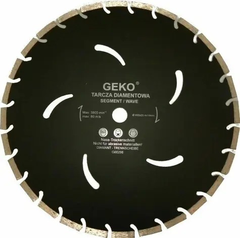 GEKO G00298 / Řezný kotouč diamantový segmentový / 400 x 10 x 32 mm