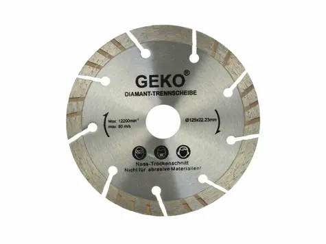 GEKO G00222 / Řezný kotouč diamantový turbo-segmentový / 125 x 10 x 22 mm