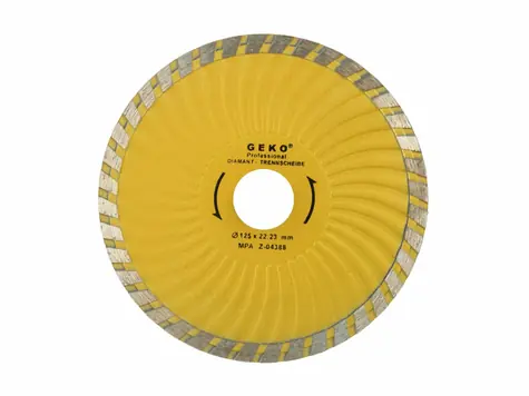 GEKO G00271 / Řezný kotouč diamantový Turbo Plus / 125 x 8 x 22.2 mm