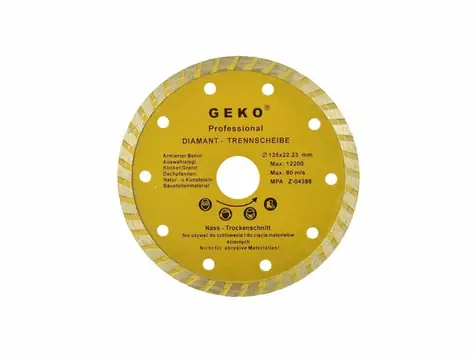 GEKO G00261 / Řezný kotouč diamantový Turbo / 125 x 8 x 22.2 mm